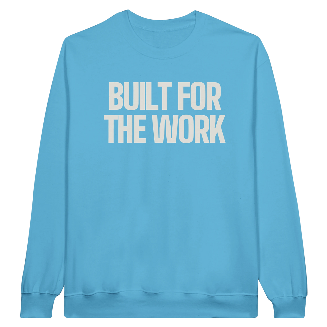Sweat crewneck BUILT FOR THE WORK — détail print, molleton dense